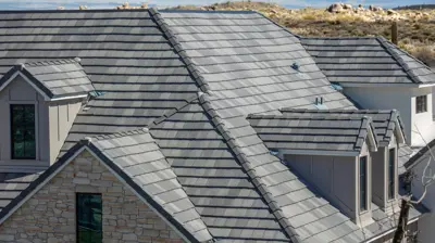 Farmhouse roof installation by roofing contractor