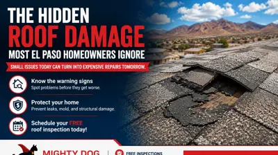 roof damage warning signs El Paso TX