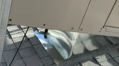 Before and after roof repair showing hidden water damage restoration in El Paso