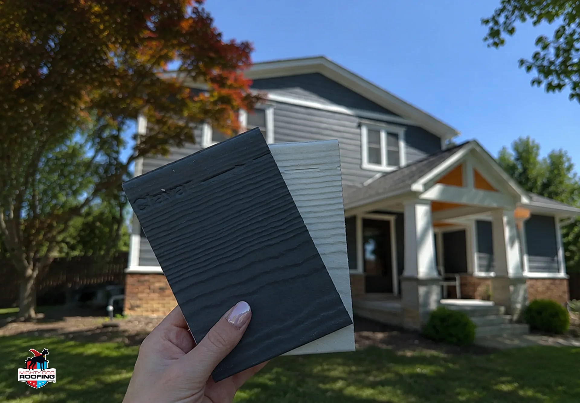 Siding contractor material samples